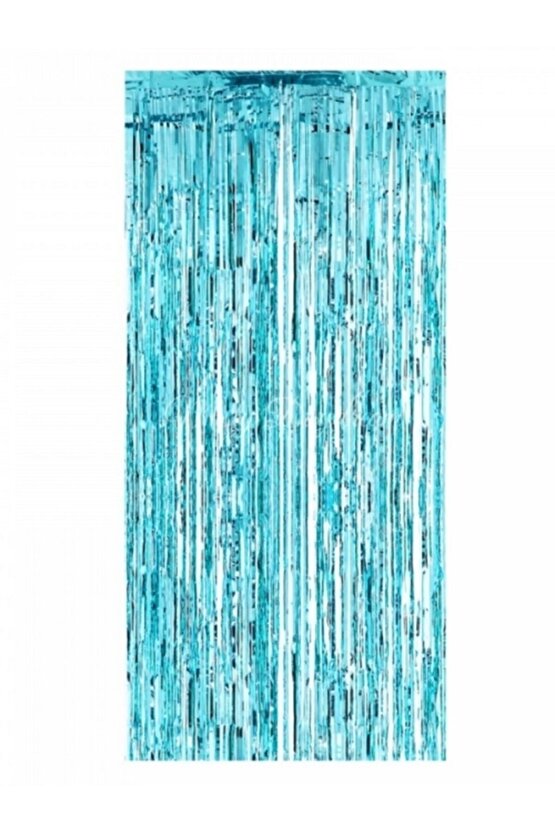 Parti Kutlama Arka Fon Kapı Perdesi - Metalize (90x240cm) Renk Mavi