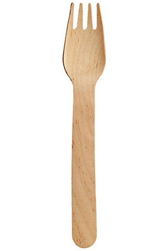 Bambudan Naturel Ahşap Çatal 8adet