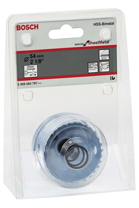 Special Serisi Metal Ve Inox Malzemeler için Delik Açma Testeresi 54 mm