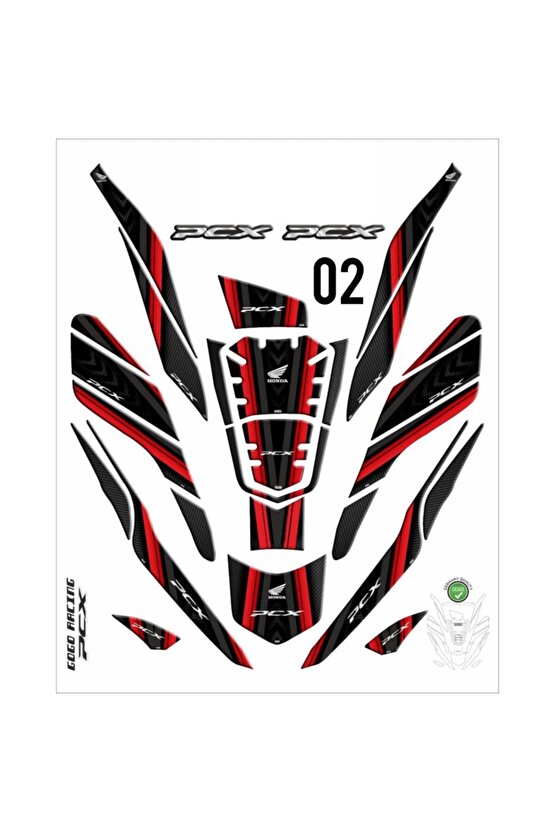 26 Parça 2021 Honda Pcx 125 Tank Pad Seti