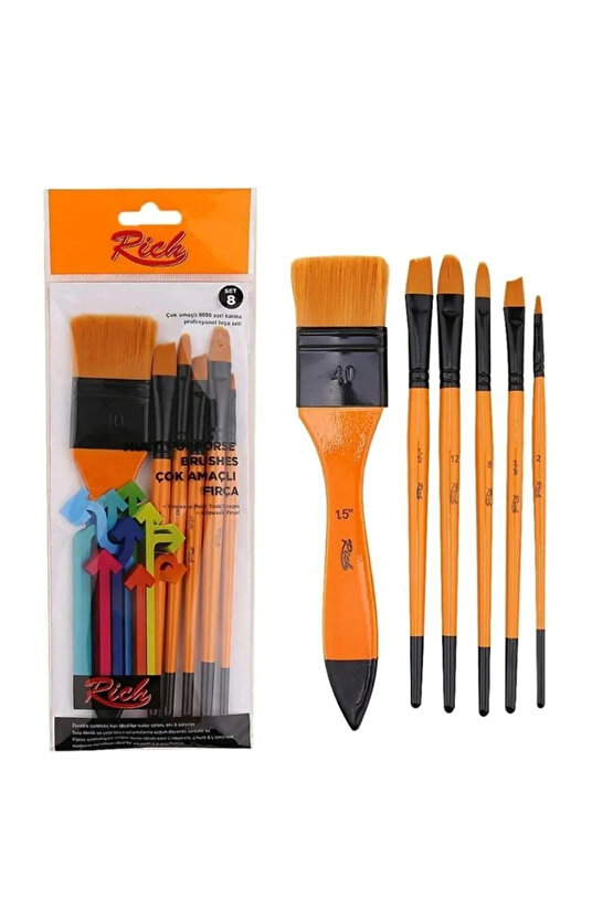 6lı Karma Fırça Seti - Set 8 RİCH-SET-8