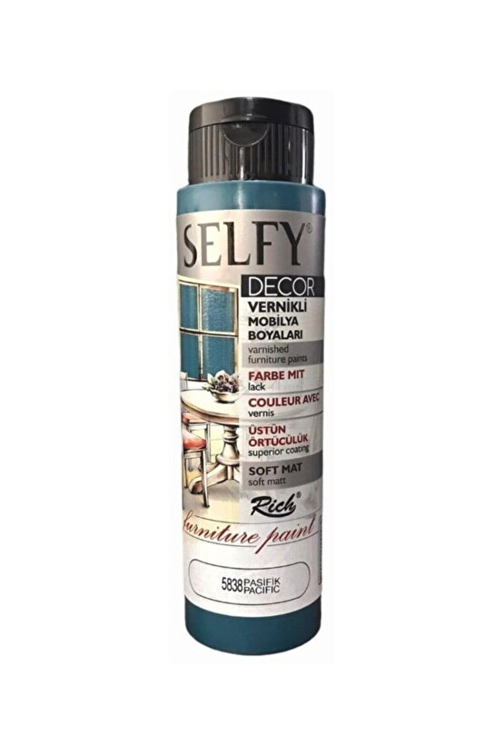 Selfy Decor Vernikli Mobilya Boyası 500 cc Pasifik 5838