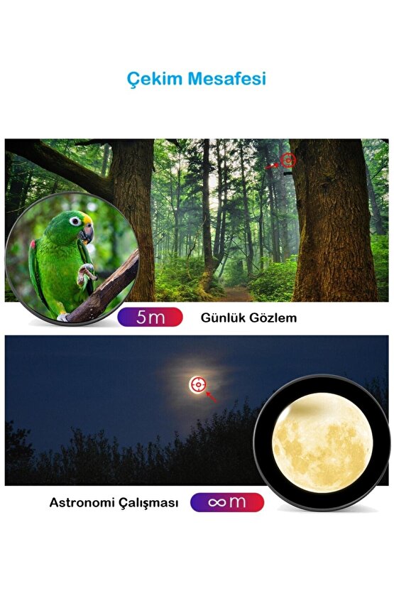 Profesyonel 60X Ultra Hd Zoom Optik Lens Teleskop Monoküler Teleskop Dürbün Tripod +Telefon Klipsi
