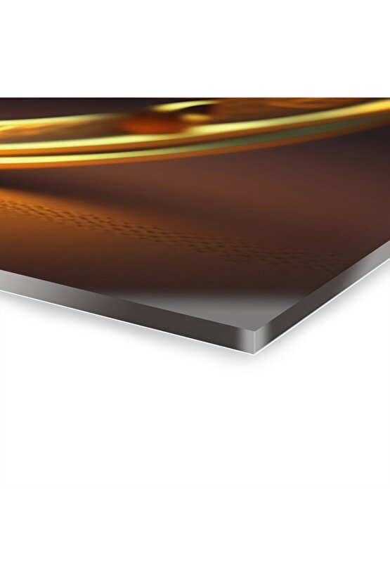 3D Boyutlu Altın Gold Renkli Kuran Arapça Yazı Cam Tablo Duvar Dekoru 2