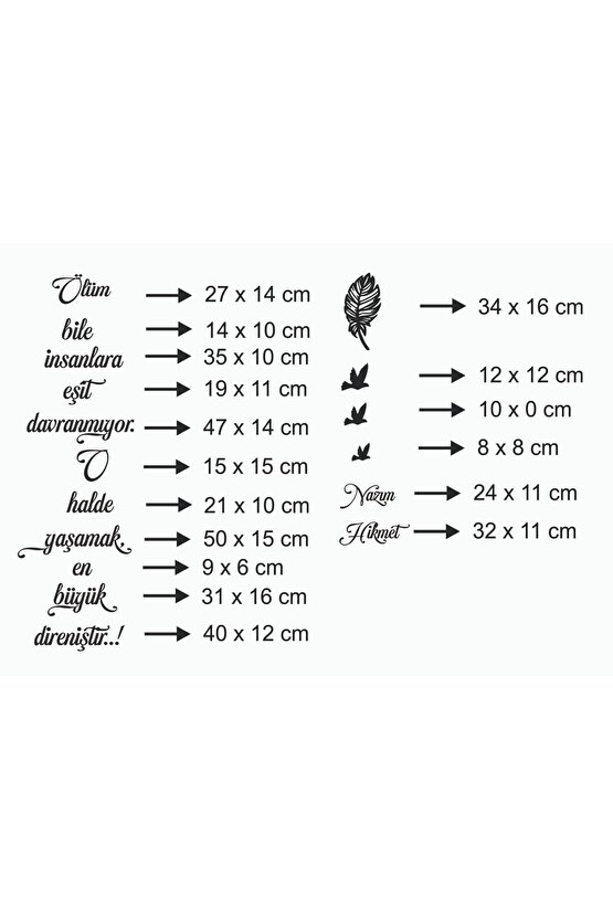 120*80 Cm Yaşamak Bir Orman Gibi Tek Ve Hür Ahşap Duvar Yazısı