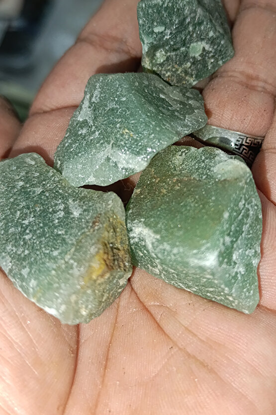 Yeşil Aventurin Taşı İşlenmemiş Doğaltaş Kütle 1 Adet