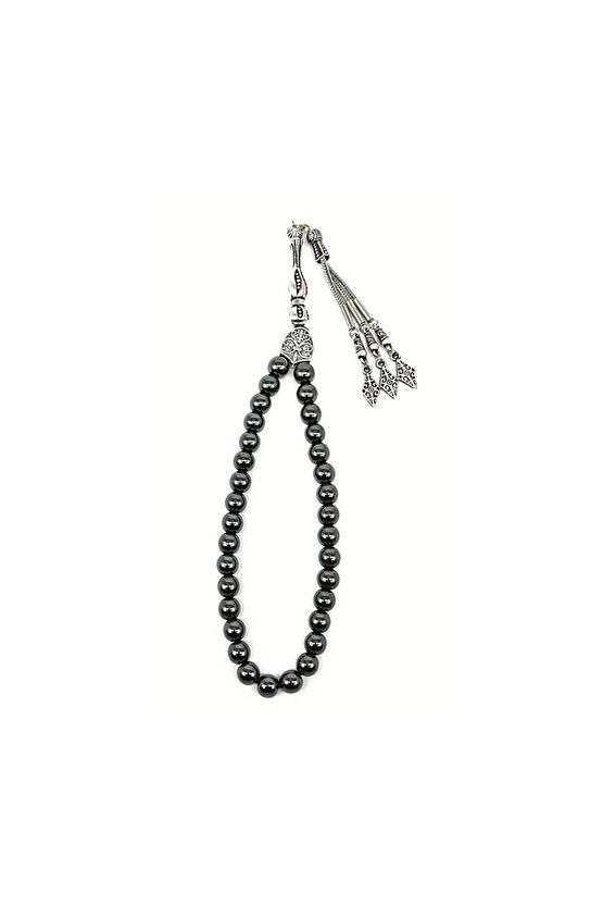 Doğaltaş Hematit Tesbih