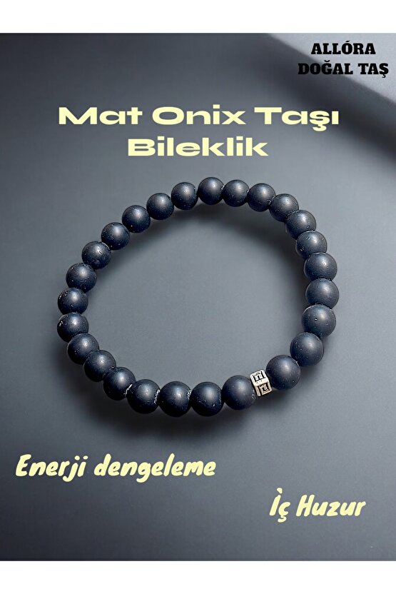 Doğal Taş Mat Onix Taşı Bileklik