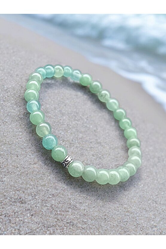 Doğal Taş Aventurin Taşı Bileklik 6 mm