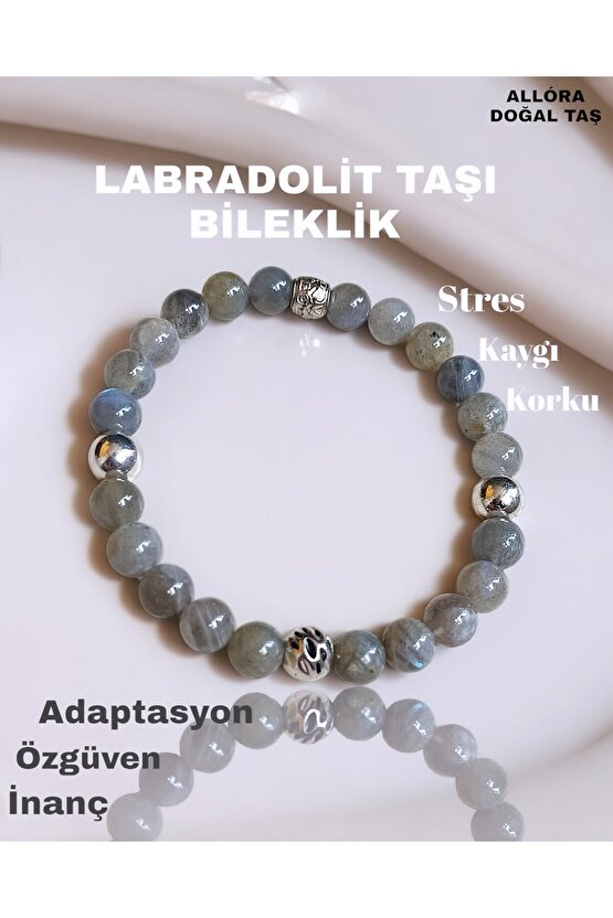 Doğal Taş Labrodit Taşı Bileklik