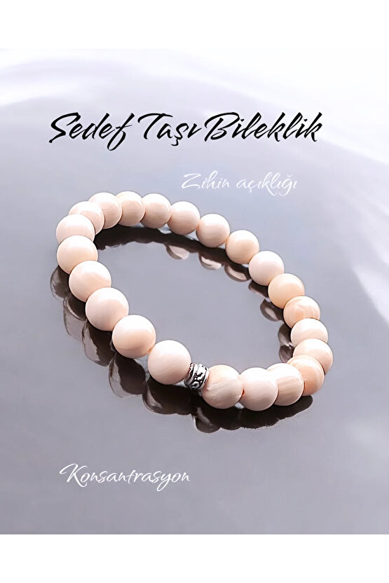 Doğal Taş  Sedef Taşı Bileklik ileklik 8 mm