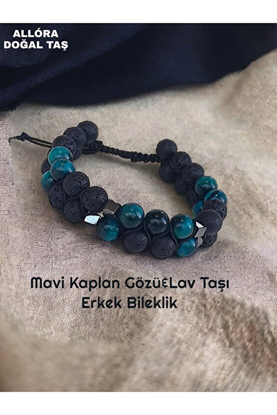 Doğaltaş Erkek Bileklik Kaplangözü&lav Taşı