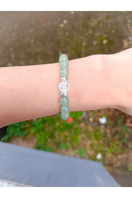 Doğal Taş Bileklik Yeşil Aventurin&necef Taşı