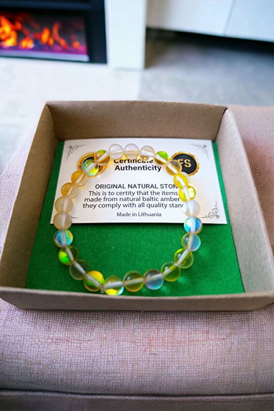 Sarı Termal Kuvars Bileklik Doğal Orijinal Parlak Model Dişil Enerji Bilekliği  İletişim Bilekliği