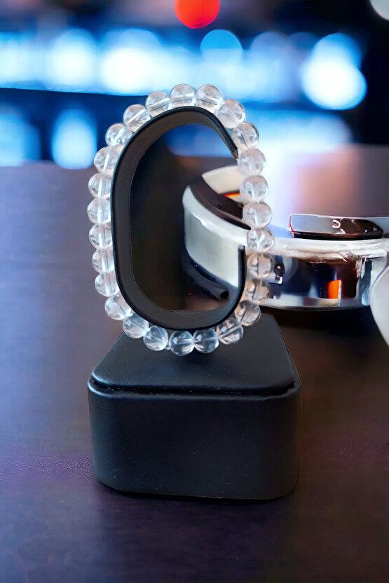 Kristal Kuvars Orijinal Gerçek Doğal Taş Bileklik Şeffaf Gerçek Doğal Taş Bileklik