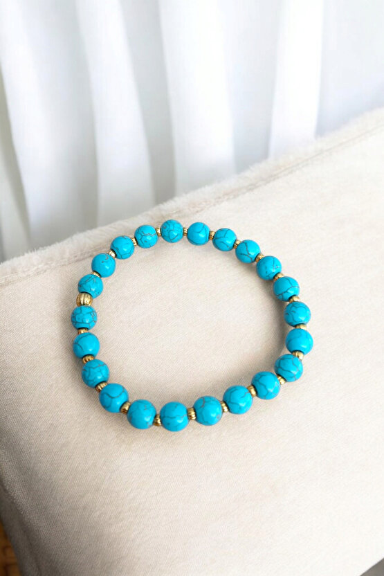 Firuze Bileklik Taşı Dorika Bileklik Orijinal Gerçek Hakiki Sertifikalı Doğal Taş