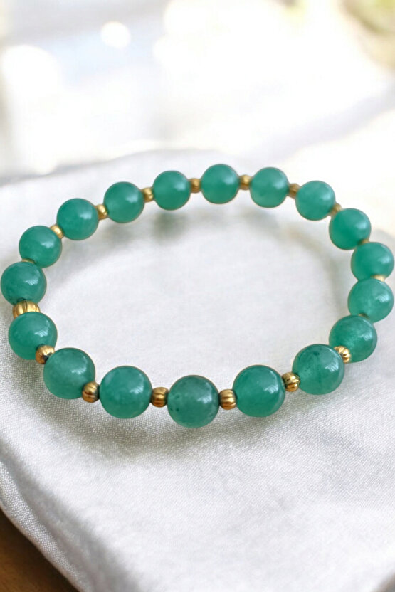 Aventurin Bileklik Dorika Taşlı Bileklik Aventuriğn Taşı Bileklik Doğal Taş