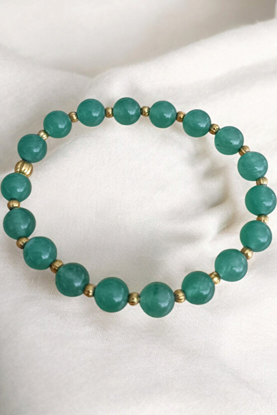 Aventurin Bileklik Dorika Taşlı Bileklik Aventuriğn Taşı Bileklik Doğal Taş