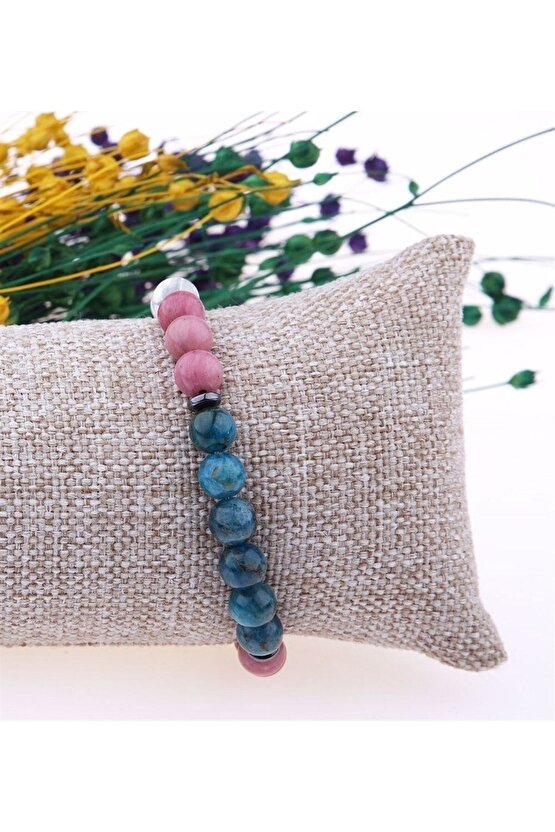 Jasper, Apatit, Havlit Doğal Taş 8 Mm Bileklik