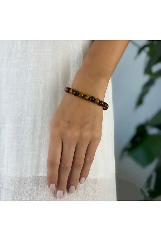 Kaplan Gözü Doğal Taş Bileklik, AAA Orijinal Kaplan Gözü Taşı Bileklik DOGAL