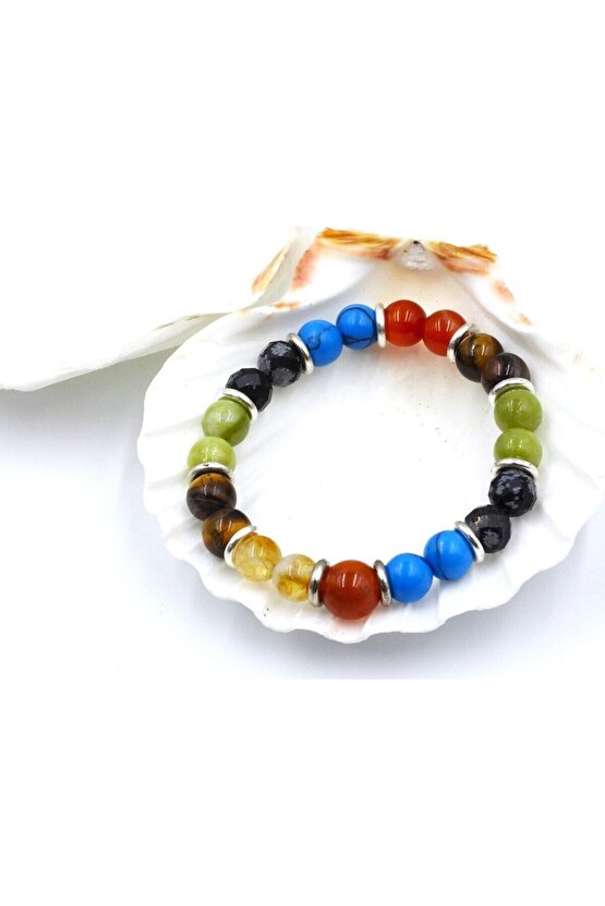 Başak Burcu (Kadın) Doğal Taş Burç Bilekliği | Sertifikalı