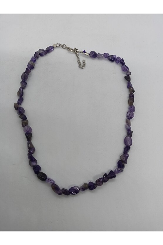 AMETİST TAŞI KOLYE GEOMETRİK DİZİ AMETİST KOLYE MDl-1003