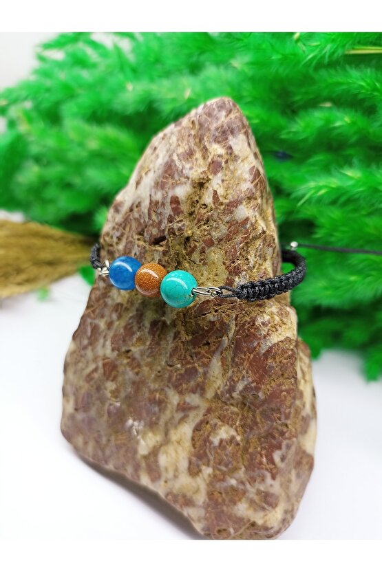 Nazar Ve Kem Gözden Koruyan Doğal Taş Bileklik (sertifikalı)(makremeli)