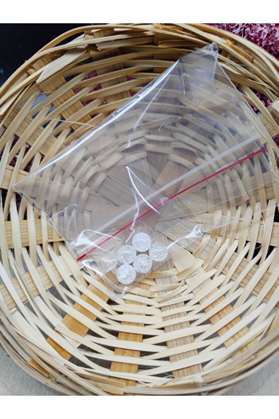 5 Adet Necef Doğal Taş Boncuk (8 MM)