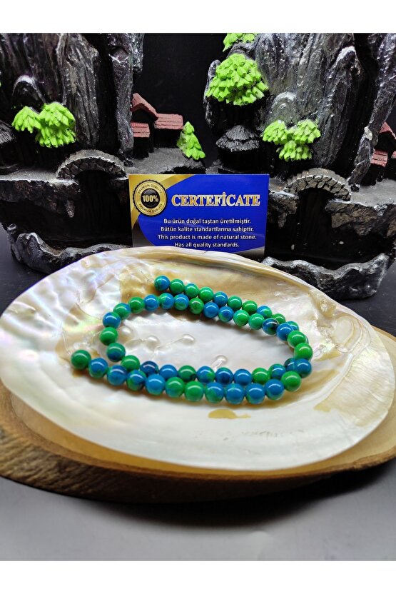 Krizokol Doğal Taş Dizisi (8mm) (sertifikalı)