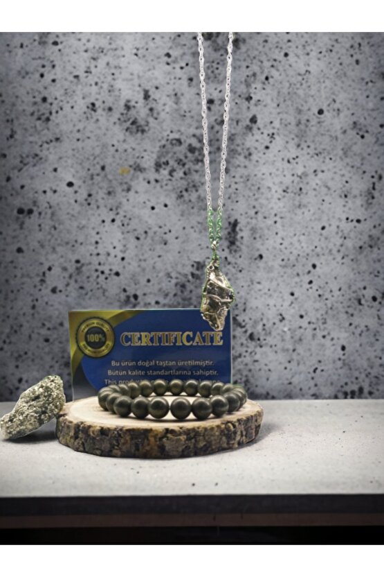 Pirit Taşı Doğal Taş Set (SERTİFİKALI)