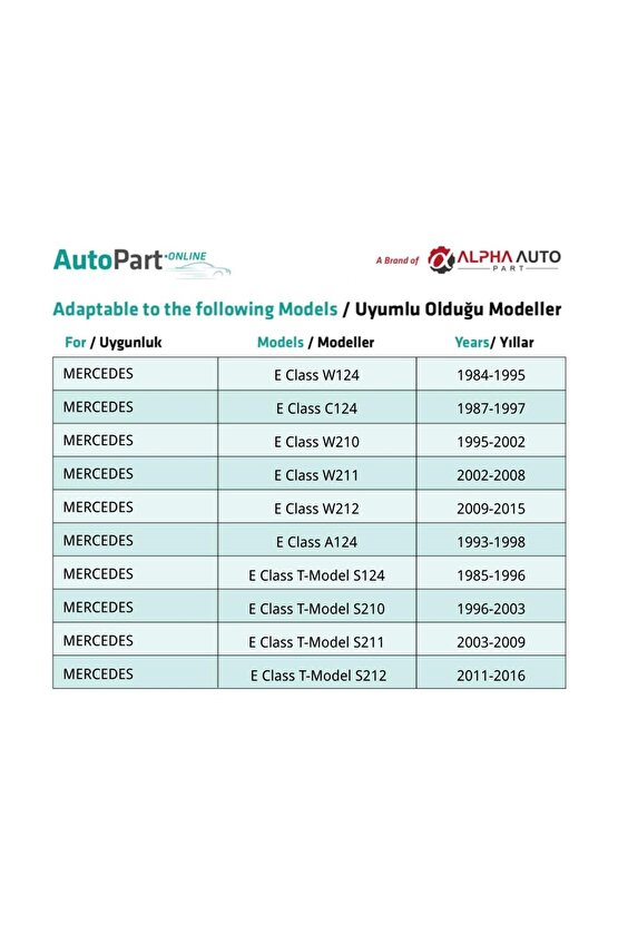 Mercedes için Tampon Klipsi- 50 Adet