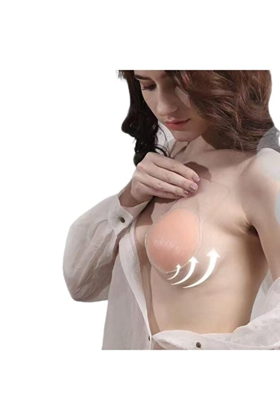 Yapışkanlı Silikon Asansör Göğüs Dikleştirici Et Sütyen