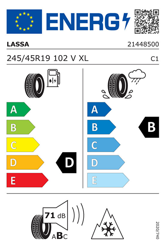 24545 R19 102V XL Competus Winter 2+ Kış Lastiği Üretim 2025