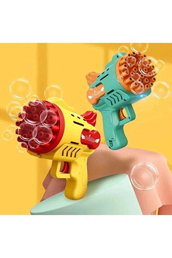 Lrs Store Işıklı Pilli Köpük Baloncuk Makinesi Tabancası Şık Tasarım Bol Köpük Süper Bubble Gun, Çok