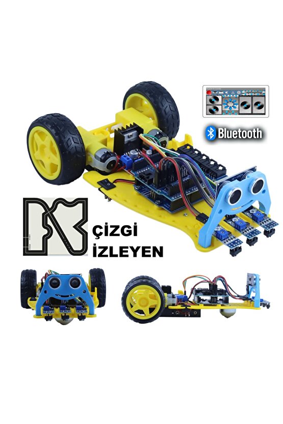 2wd Multitron Araç Kiti V1çizgi Izleyen Engelden Kaçan Bluetooth (DEMONTE)