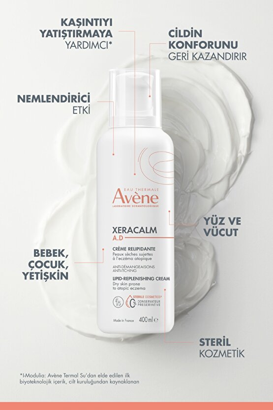 XeraCalm A.D Atopiye Eğilimli Ciltler için Nemlendirici Krem 400 ml