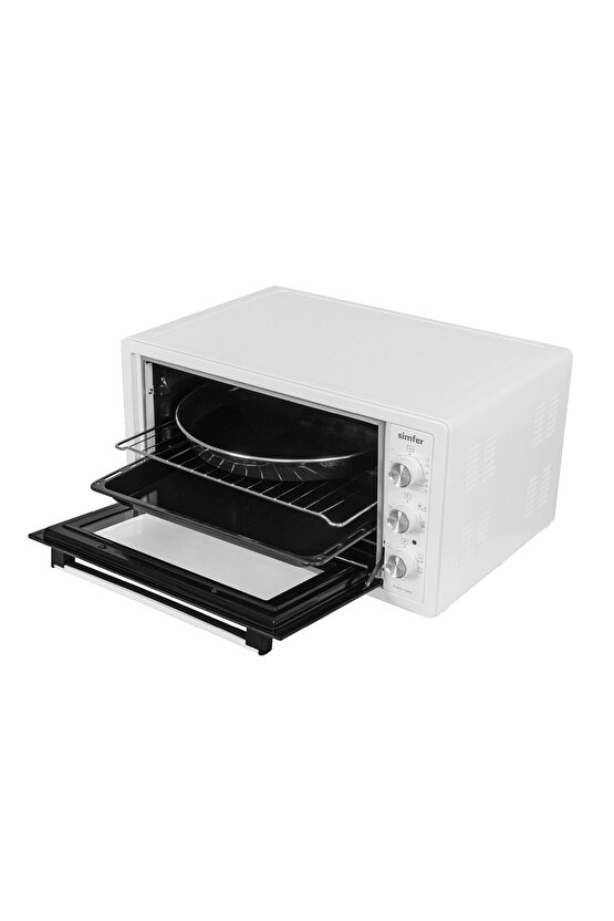 4552 Fırın Çift Camlı 45 l Beyaz Midi Turbo