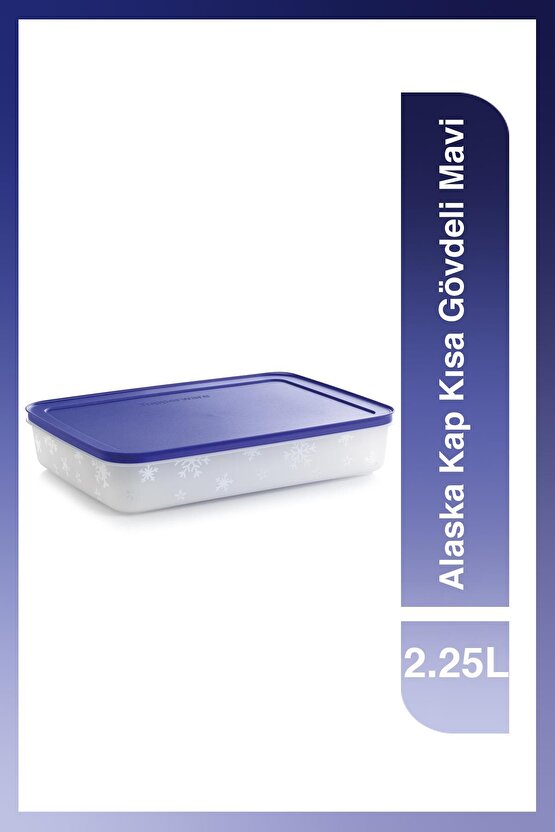 Alaska Kısa Gövdeli Buzluk Saklama Kabı 2.25 Lt Mavi