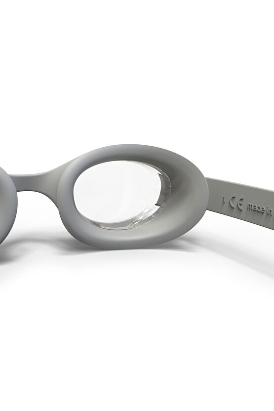 Nabaiji Yüzücü Gözlüğü - Standart Boy - Gri - Şeffaf Camlar - Ready