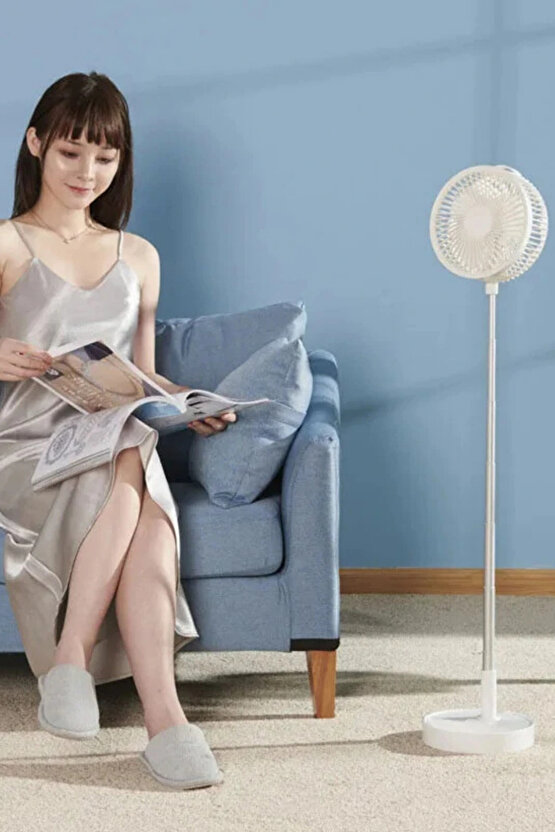 Yüksekliği Ayarlanır Sessiz Taşınabilir Katlanabilir Masaüstü Ayaklı Uzaktan Kumandalı Vantilatör