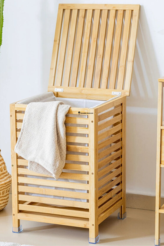 Bambu Sepet  Çok Amaçlı Bambu Sepet Çamaşır Sepeti