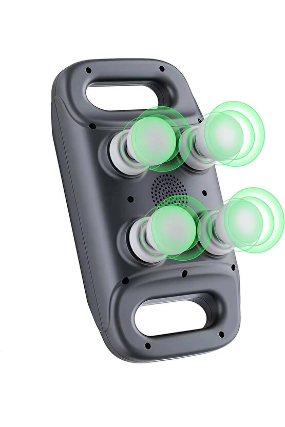 4 Başlıklı Şarjlı Masaj Aleti Yorgunluk Giderici 9 Farklı Mod Rahatlatan Masaj Tabancası