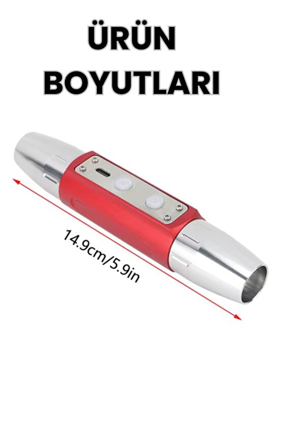 Profesyonel Şarjlı Çift Uçlu 6 Işıklı 20W 500 Lümen UV El Feneri