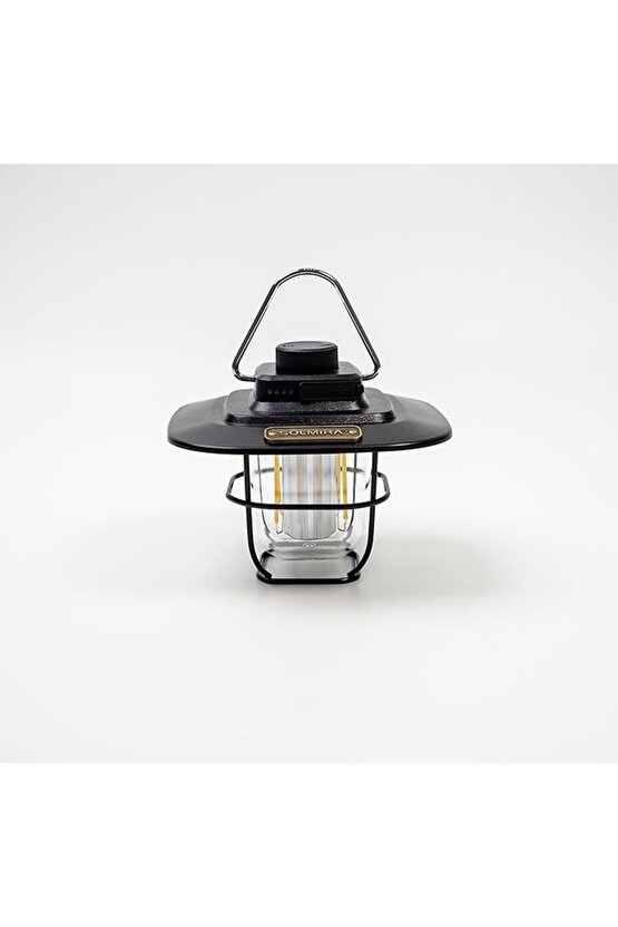 Şarjlı Yağmur Suyu Geçirmez Karışık Renk Seçenekli   Powerbankli Retro  Kamp Lambası