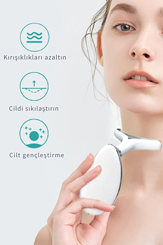 Yüz Ve Boyun Ems Güzellik Cihazı Gıdık,Sarkma,Yüz Cihaz Pilli Titreşimli