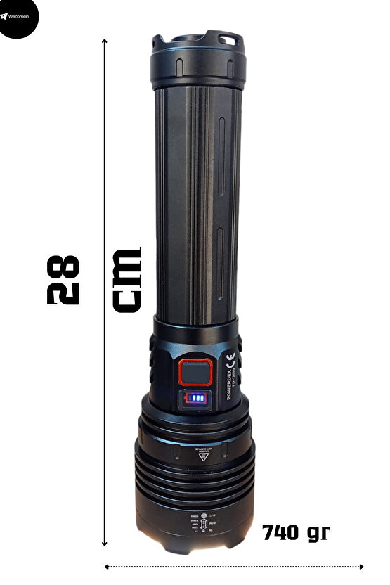 PD-12500 Profesyonel Büyük Feneri 50w 5000 Lümen