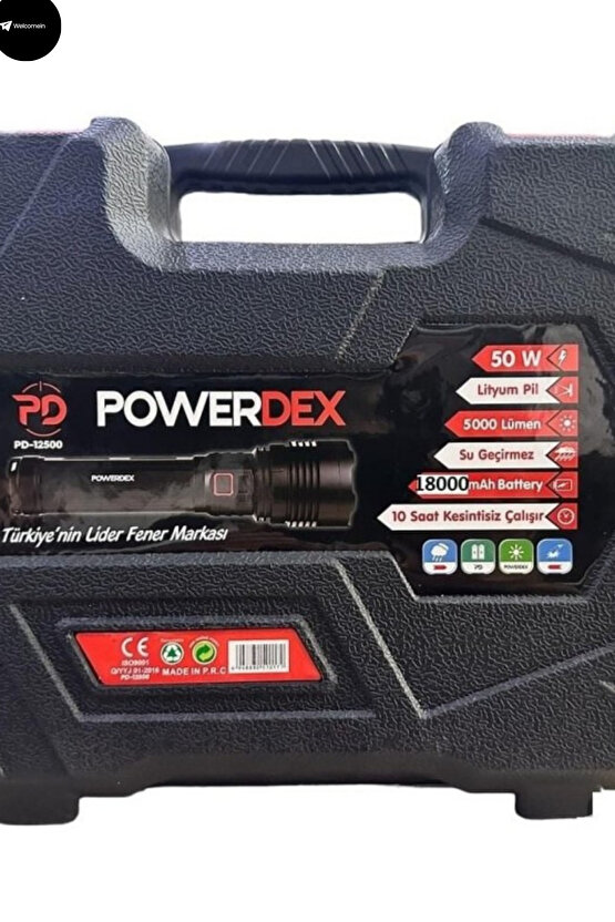 PD-12500 Profesyonel Büyük Feneri 50w 5000 Lümen