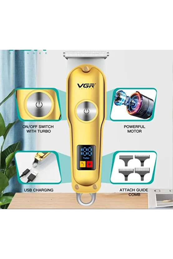 V-290 Digital Ekran Saç Sakal Kesme Makinesi