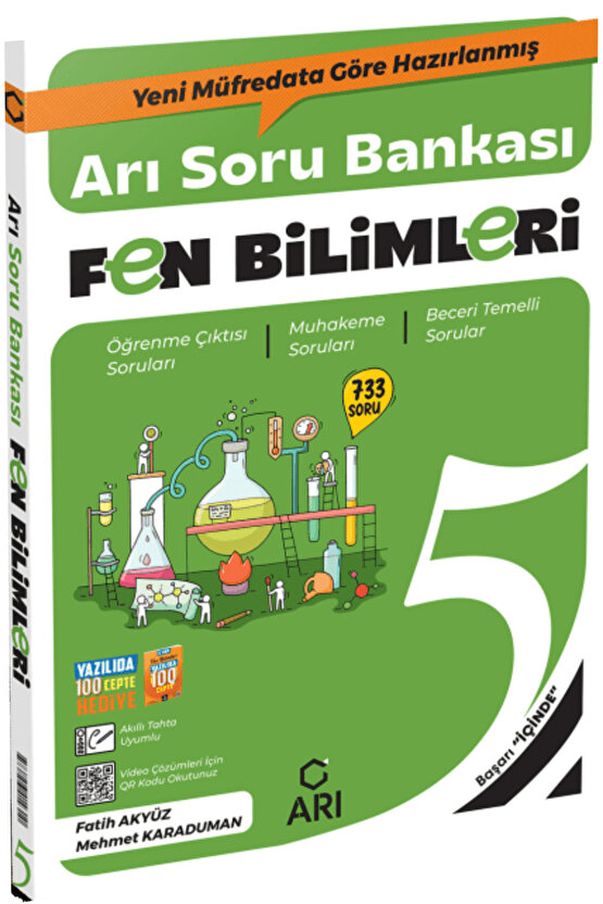 5. Sınıf Fen Bilimleri Arı Soru Bankası (Yazılıda 100 Cepte Hediyeli)