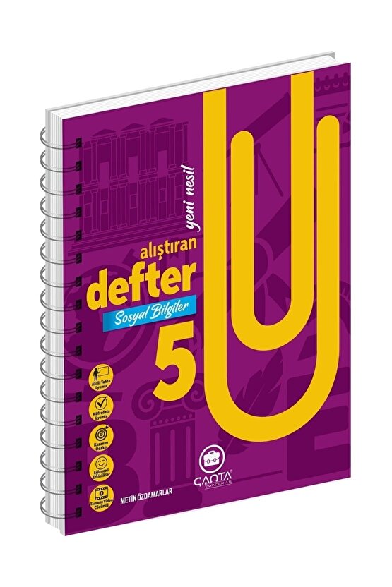 Çanta Yayınları 5 Sınıf Sosyal Bilgiler Okula Yardımcı Alıştıran Defter